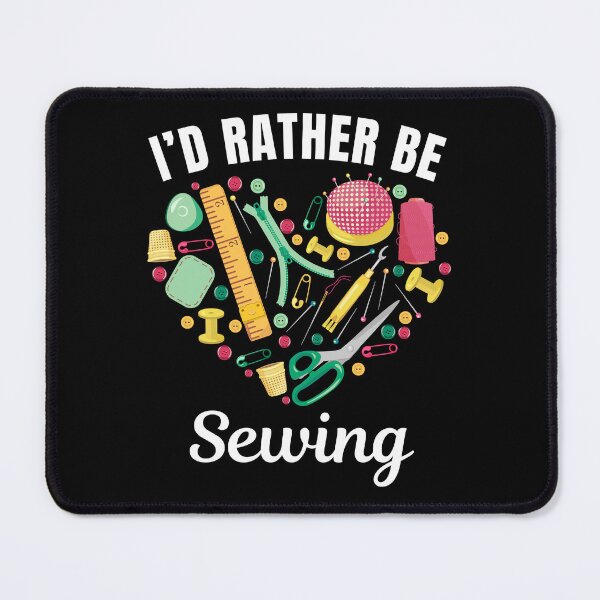 Item preview, I'd rather be sewing, knitting hobby lovers designed and sold by NBSStore.