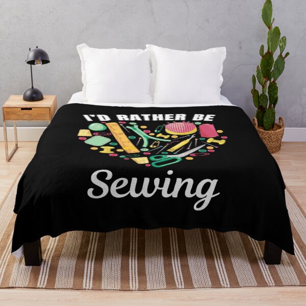 Item preview, I'd rather be sewing, knitting hobby lovers designed and sold by NBSStore.