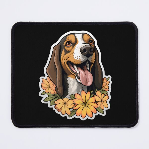 Item preview, Foxhound in Flowers designed and sold by CUTEDOGGIEZ.