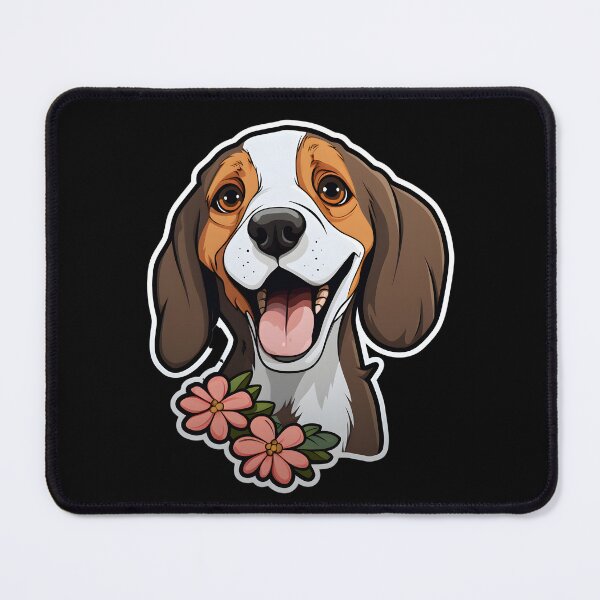 Item preview, Foxhound with Flowers designed and sold by CUTEDOGGIEZ.
