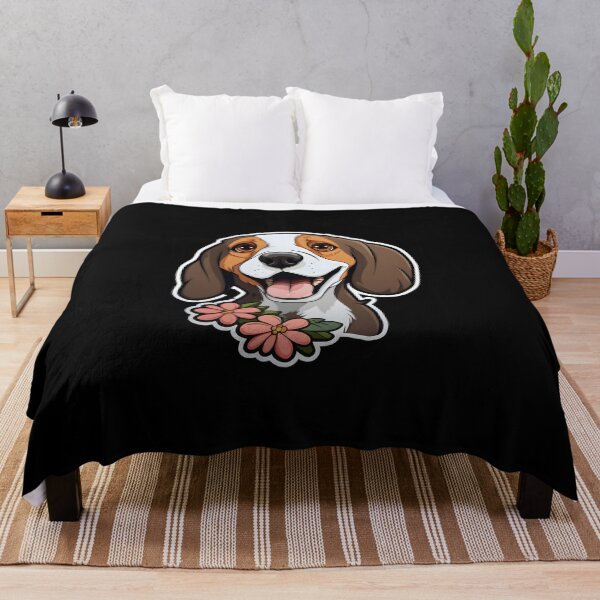Item preview, Foxhound with Flowers designed and sold by CUTEDOGGIEZ.