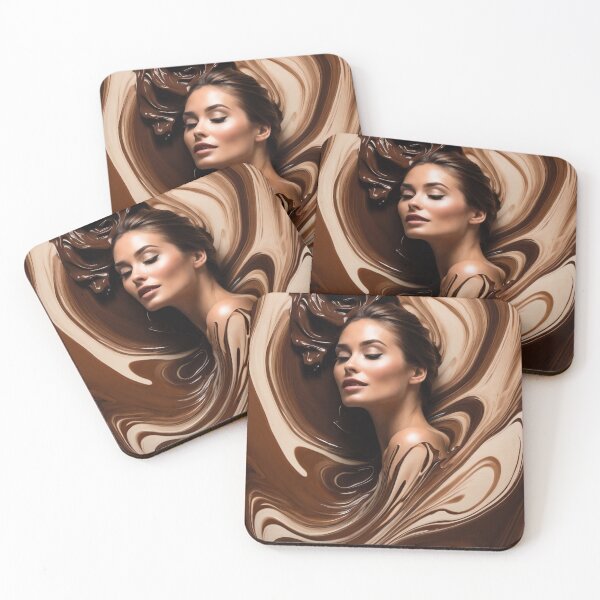 Item preview, Ethereal Woman Portrait Bathed in Chocolate designed and sold by gallofoto.