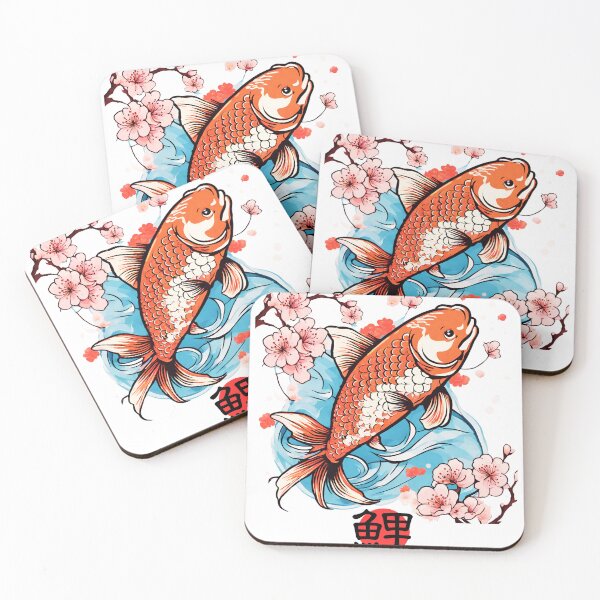 Item preview, Copy of Japanese Cherry Blossom Koi Fish Sakura Kanji designed and sold by gillys.