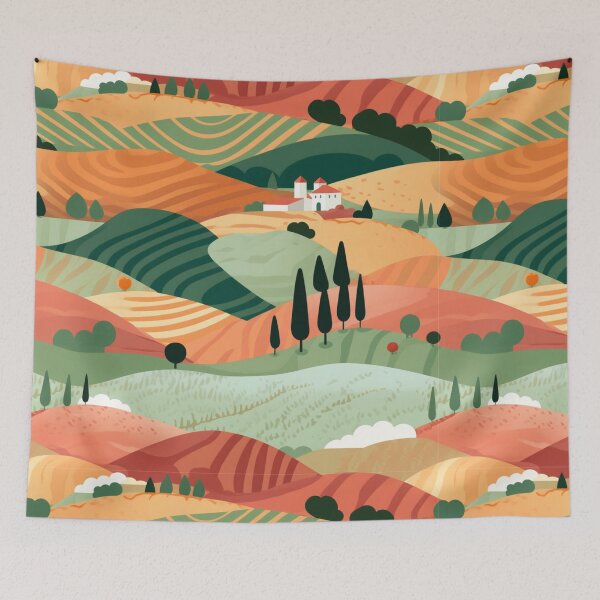 Item preview, Tuscan Landscape Digital Pattern designed and sold by zolarche.