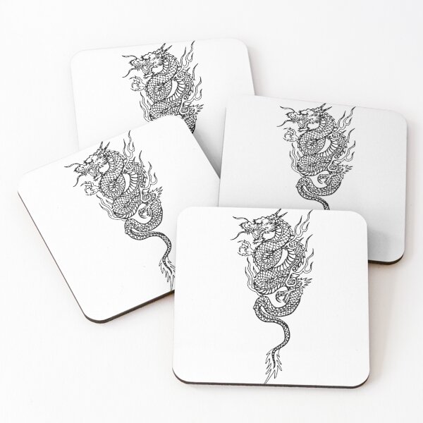 Item preview, Unleash the Legend: Black Ink Chinese Dragon Tattoo designed and sold by InkStation24.
