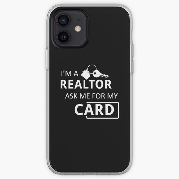 Immobilienmakler Ich bin ein Grundstücksmakler Fragen Sie mich nach meiner Karte iPhone Flexible Hülle