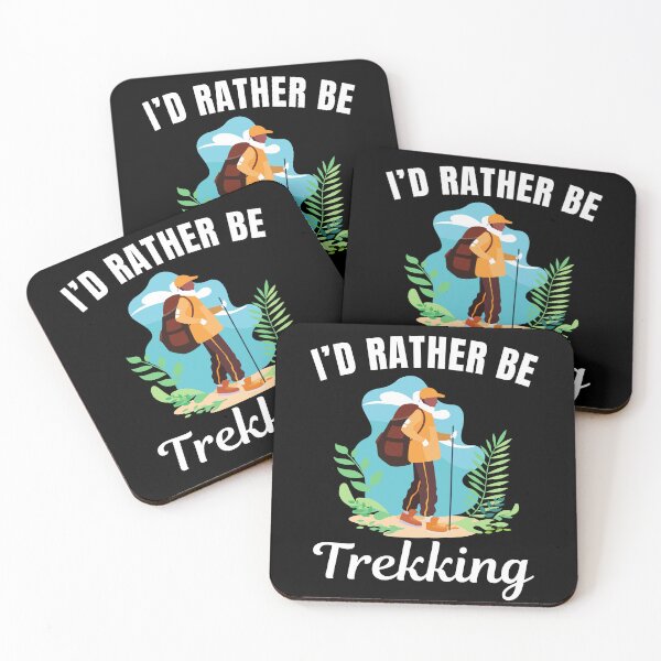 Item preview, I'd rather be trekking, mountain hiking sport or hobby lovers designed and sold by NBSStore.