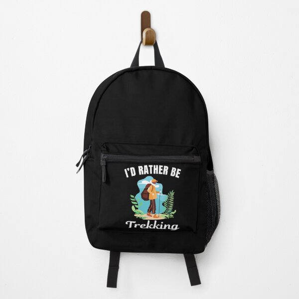 Item preview, I'd rather be trekking, mountain hiking sport or hobby lovers designed and sold by NBSStore.