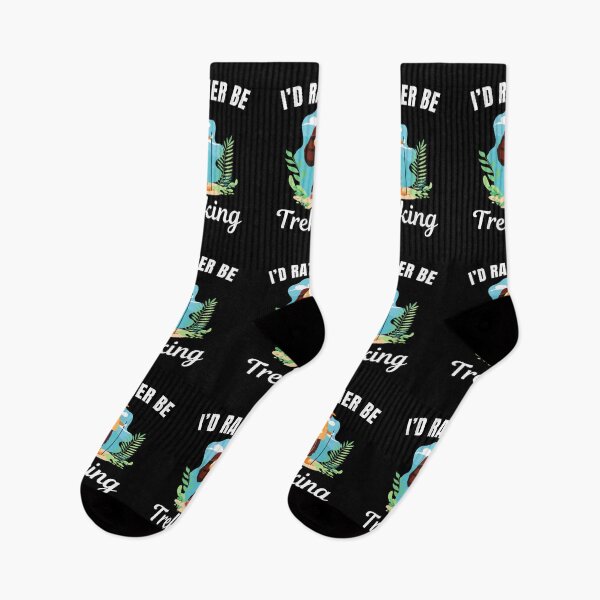 Item preview, I'd rather be trekking, mountain hiking sport or hobby lovers designed and sold by NBSStore.