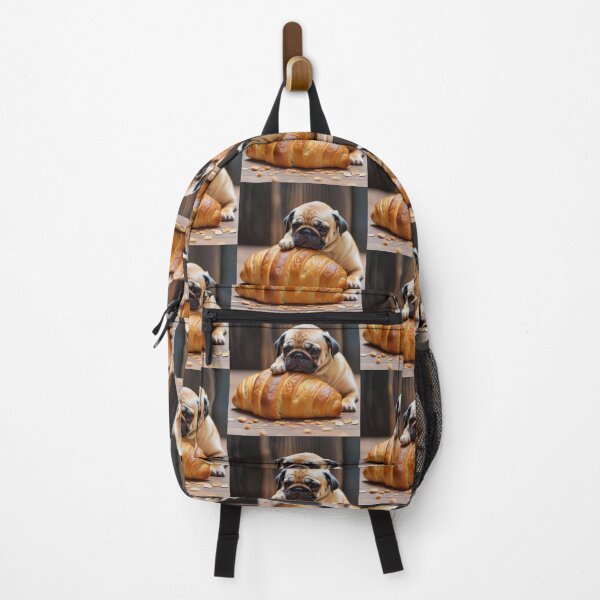 Item preview, Pug puppy sleeping on croissant designed and sold by toppopin.