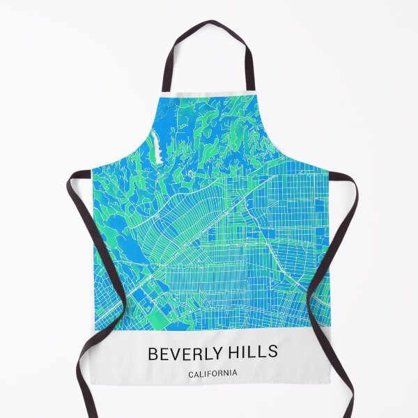 Item preview, Beverly Hills California Named City Map - Pastel Color Scheme designed and sold by StylishStacks.