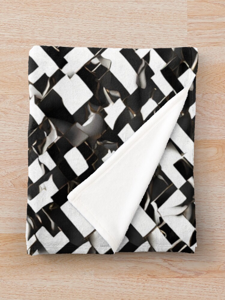 Thumbnail 3 of 6, Throw Blanket, Metallic Pattern: Silver Pattern designed and sold by CreativeSparkzz.