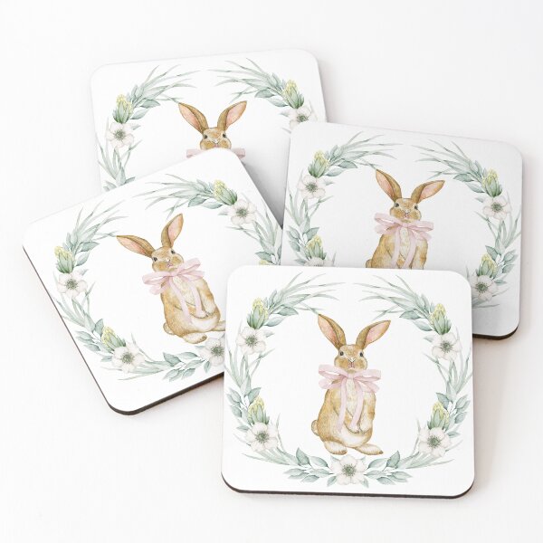 Item preview, rabbit and camellia flowers  designed and sold by LionessLove.