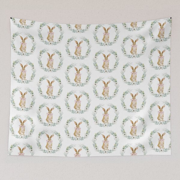 Item preview, rabbit and camellia flowers  designed and sold by LionessLove.