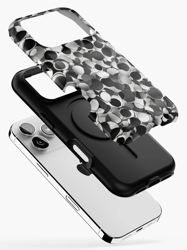 Thumbnail 2 of 4, iPhone Case, Metallic Pattern: Silver Pattern designed and sold by CreativeSparkzz.