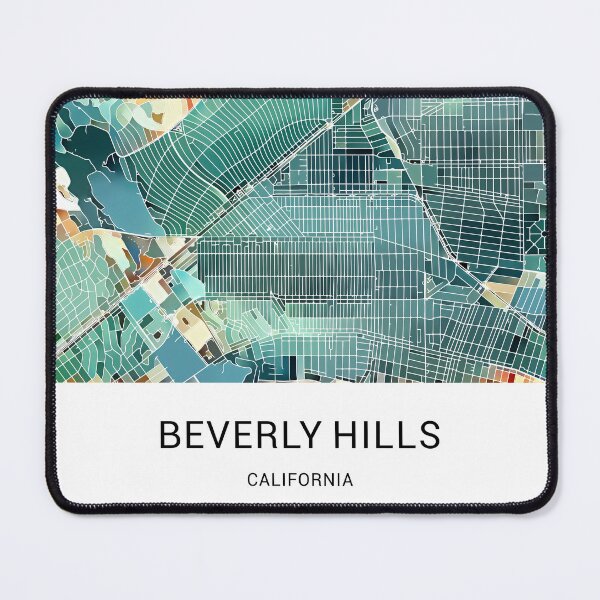 Item preview, Beverly Hills California Named City Map - Lush Green designed and sold by StylishStacks.