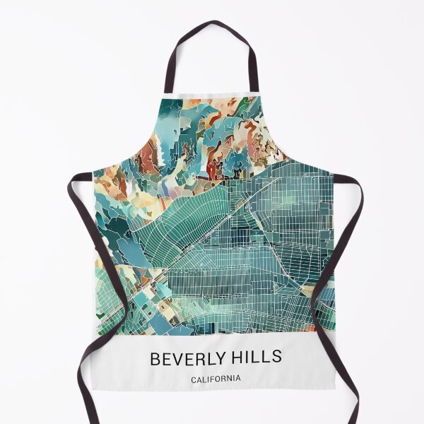 Item preview, Beverly Hills California Named City Map - Lush Green designed and sold by StylishStacks.