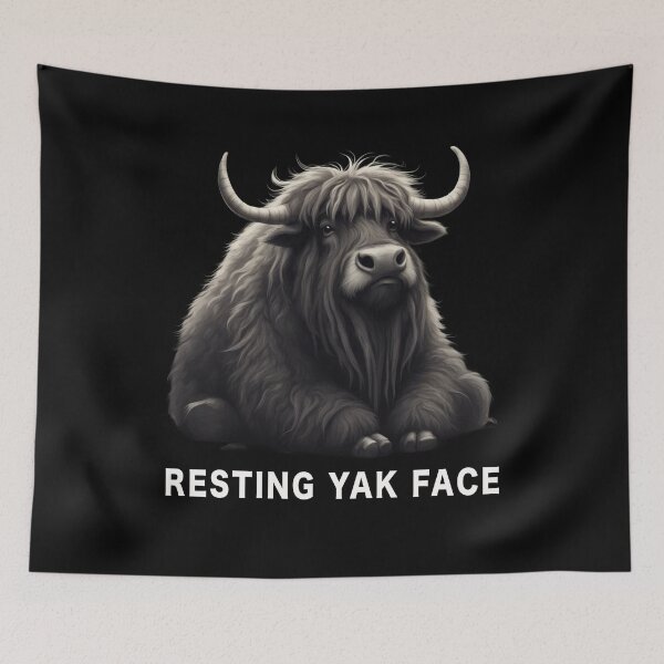 Item preview, Resting Yak Face, Kawaii Cute, Funny Meme designed and sold by Burn-Ego.