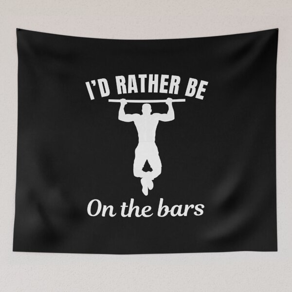 Item preview, I'd rather be on the bars, street workout, calisthenics bodyweight workout lovers designed and sold by NBSStore.
