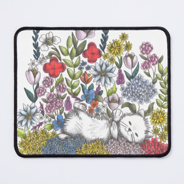 Item preview, Cat in the midst of Flowers designed and sold by CeciliaBattaini.