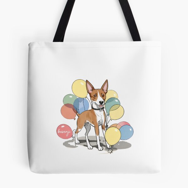 Item preview, Basenji Dog and Ballons designed and sold by GoodyPaws.