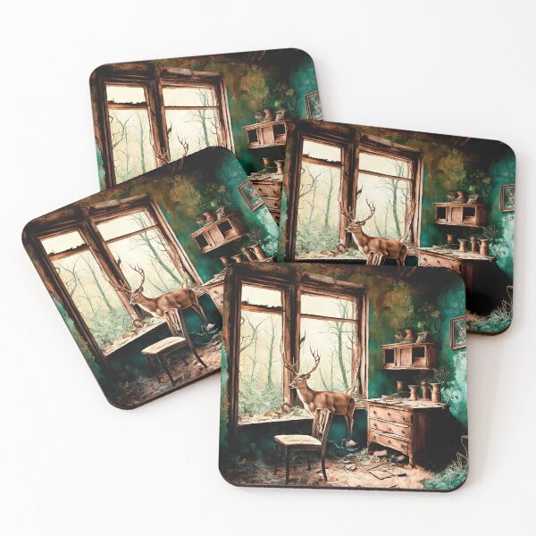 Item preview, Deer in an Abandoned House designed and sold by LanaGustavsson.