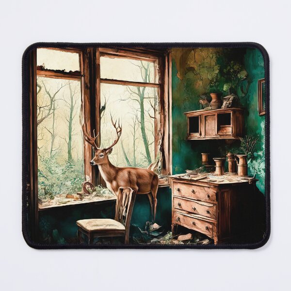 Item preview, Deer in an Abandoned House designed and sold by LanaGustavsson.