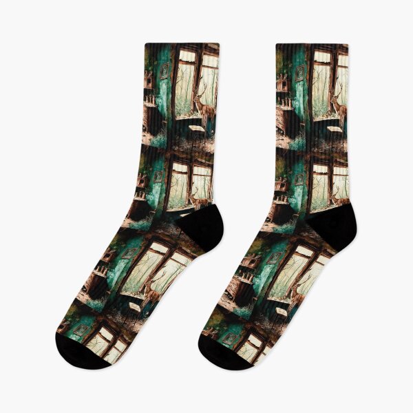 Item preview, Deer in an Abandoned House designed and sold by LanaGustavsson.