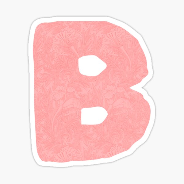 Light Pink Letter B Sticker for Sale by MaeCreates