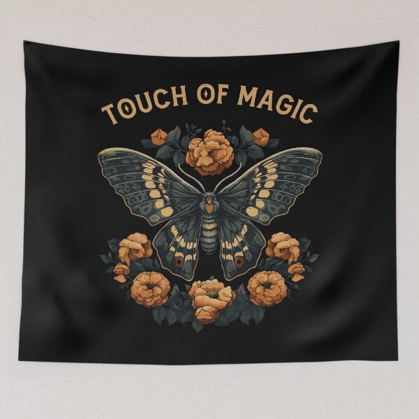 Item preview, Death Moth With Flowers Touch Of Magic Gothic Styled designed and sold by CosyTeal.