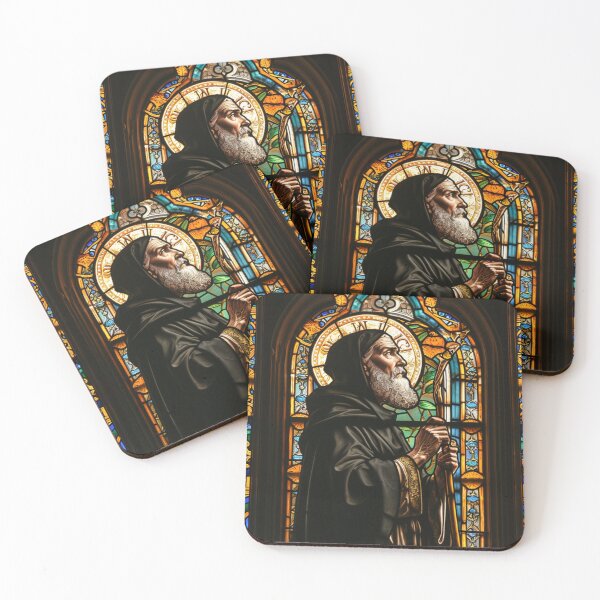 Item preview, Stained Glass Sanctity - Saint Benedict Phone Case designed and sold by Nicholas Panek.