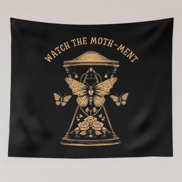 Item preview, Deaths Moth On An Hourglass Watch The Moth Ment Gothic Styled designed and sold by CosyTeal.