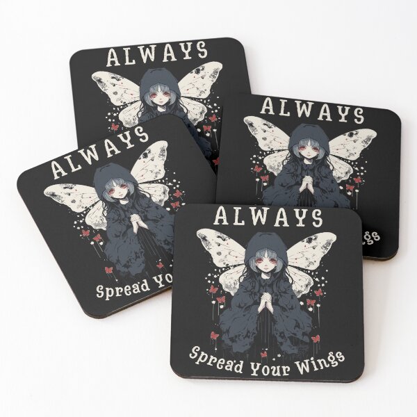 Item preview, Girl With Moth Wings Always Spread Your Wings Gothic Styled designed and sold by CosyTeal.