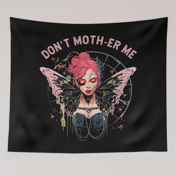 Item preview, Girl With Moth Wings Dont Moth Er Me Gothic Street Styled designed and sold by CosyTeal.