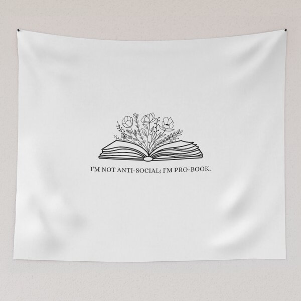 Item preview, I'm not anti-social, I'm pro-book. designed and sold by VickyKing.