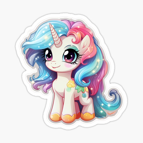 Kawaii Rainbow Star Unicorn - Selection 10 Sticker