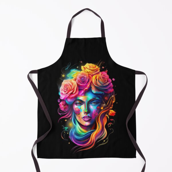 Item preview, Magical festive fabric of Roses face in water paint designed and sold by BlueGoldArt.