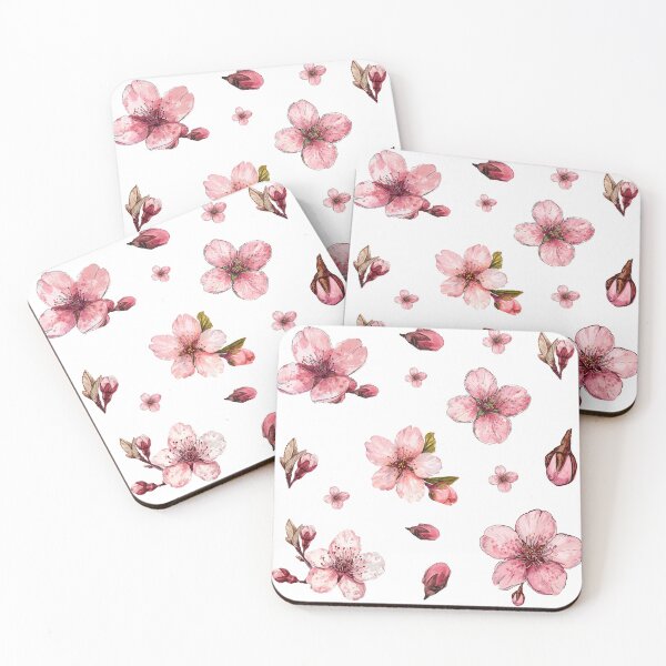 Item preview, Flowers Sakura cherry blossoms pink watercolor pattern designed and sold by FlowersColorful.