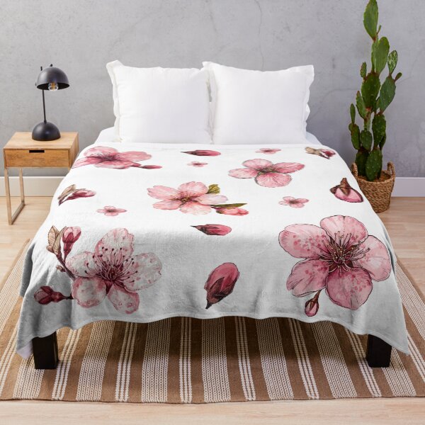 Item preview, Flowers Sakura cherry blossoms pink watercolor pattern designed and sold by FlowersColorful.