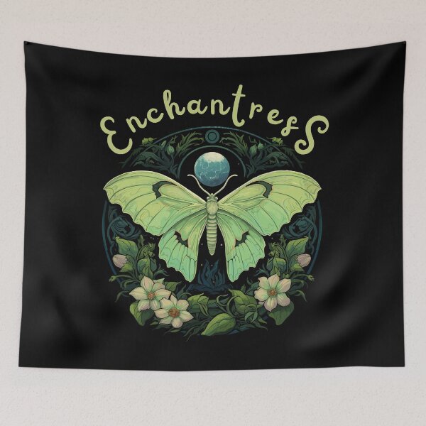 Item preview, Luna Moth With Flowers Enchantress Classic Gothic Styled designed and sold by CosyTeal.