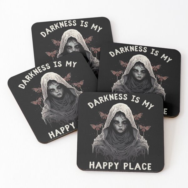 Item preview, Moody Moth Girl Darkness Is My Happy Place Gothic Styled designed and sold by CosyTeal.