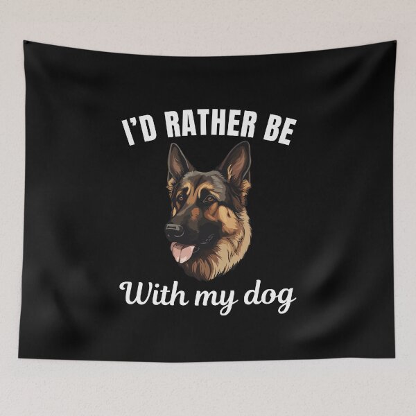 Item preview, I'd rather be with my dog, funny German Shepherd or gsd breed owners or lovers saying  designed and sold by NBSStore.