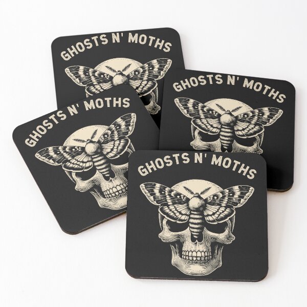 Item preview, Moth On A Skull Ghosts And Moths Retro Gothic Styled designed and sold by CosyTeal.