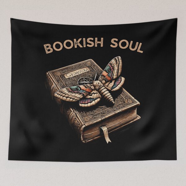 Item preview, Moth On An Old Grimoire Bookish Soul Witchi Gothic Styled designed and sold by CosyTeal.