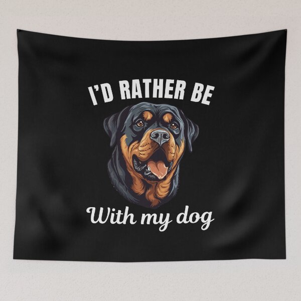 Item preview, I'd rather be with my dog, funny rottweiler breed owners or lovers saying  designed and sold by NBSStore.