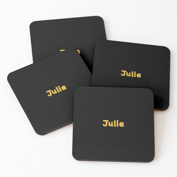 Item preview, Golden Balloon Julie Name Label (Black) designed and sold by NormadWorld.