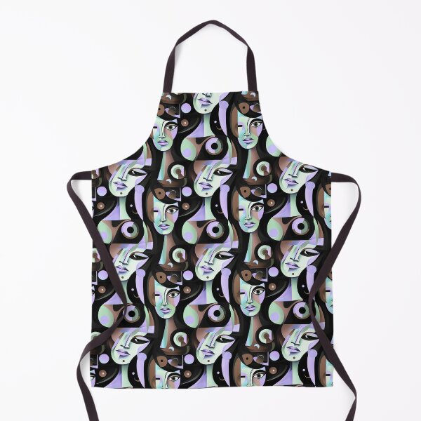 Item preview, Cubist woman	woman purple brown designed and sold by Alessandro Remo Mazzoni Remotextiles.