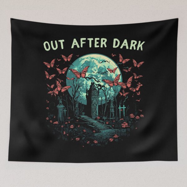 Item preview, Moth Over A Graveyard Out After Dark Gothic Styled designed and sold by CosyTeal.