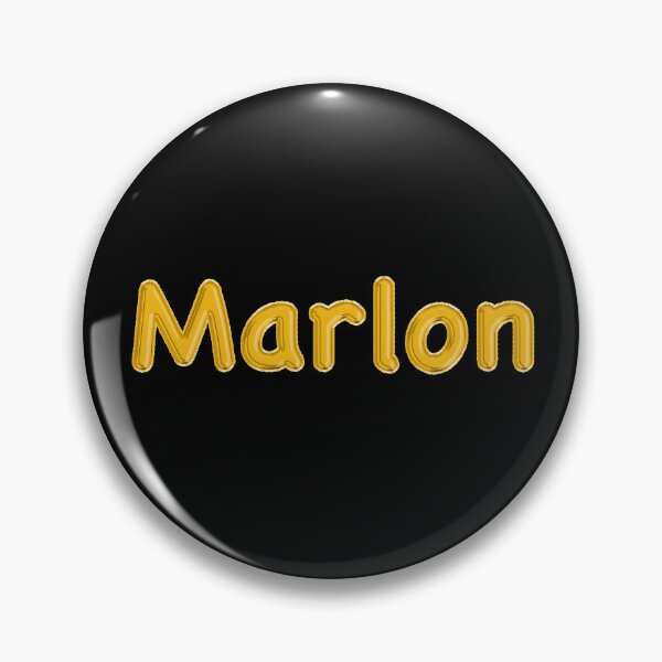 Item preview, Golden Balloon Marlon Name Label (Black) designed and sold by NormadWorld.