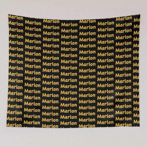 Item preview, Golden Balloon Marlon Name Label (Black) designed and sold by NormadWorld.